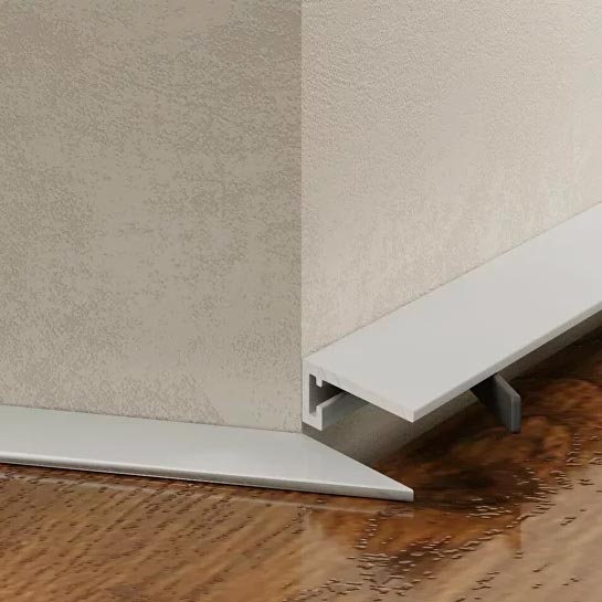 Микроплинтус из алюминия Laconistiq/Лаконистик Белый матовый 11х5х2000мм